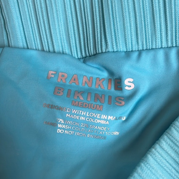 NWOT Frankie’s Bikinis | Bright Blue Ribbed Boys Short Swim Bottom Size Medium - Picture 8 of 9
